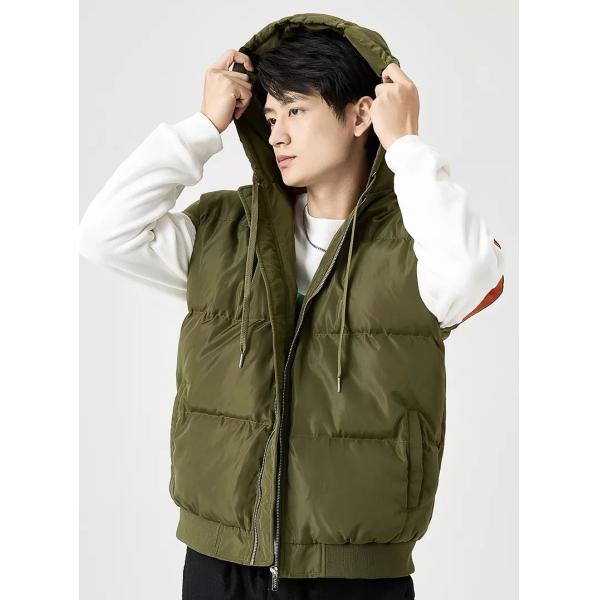 High Quality Puffer Vest Sleeveless Plus Size Mens Vests Vest Stand Collar Thick Vest Winter Vest