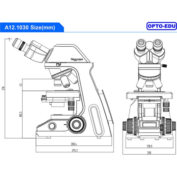 A12.1030-B Laboratory Binocular Compound Light Microscope 100x