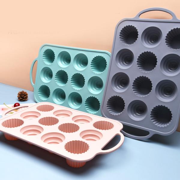 Buy Easy Release Versatile 12 Cavity Silicone Cake Mould at wholesale prices
