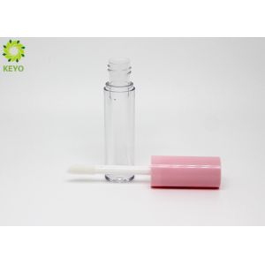Custom Empty Lipgloss Containers Transparent Round Shape With Brush