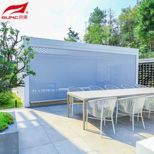 Smart Remote Controlled Aluminum Garden Pergola Waterproof Windproof Gazebo