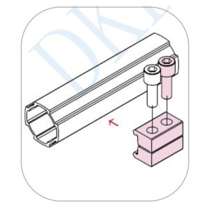 DYJ28-A20 Lightweight Silver Aluminum Lean Pipe Joint Streamline Assembly