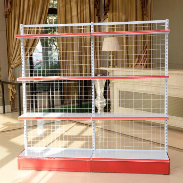 Chain Store Supermarket Display Shelving Wire Mesh Storage Shelves Light Duty
