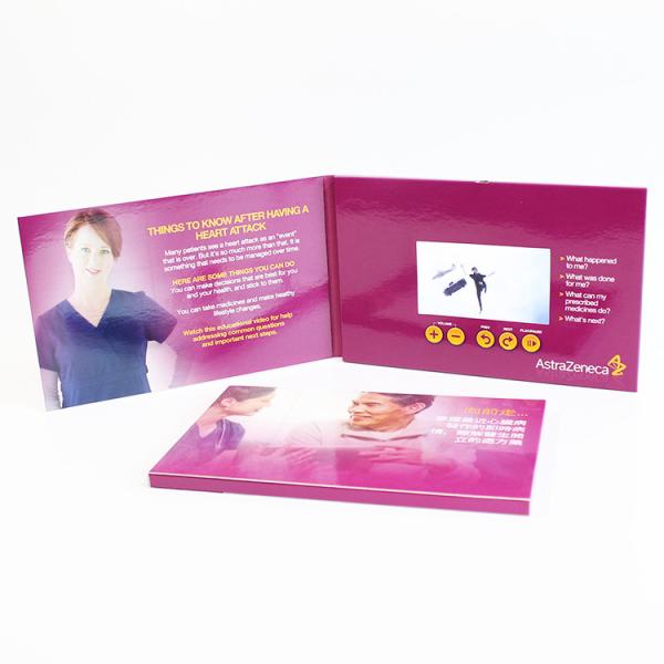 Buy 10 " LCD Video Brochure 6 Infolder Buttons 350g / 1200 G Paper Printed at wholesale prices