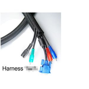 Hot Knife Cutting Cable Protection Sleeve , Self Wrapping Braided Sleeving