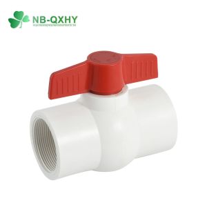 Manual Driving Mode Water Media Compact Ball Valve Plastic PVC Valve with