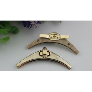 Bag accessories Light Gold Zinc Alloy OX Horn Metal Turn Lock