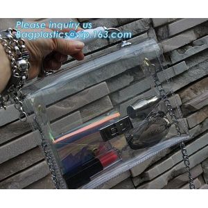 pvc handbag with small bag, PVC Transparent Fashionable Handbag Shoulder Bag