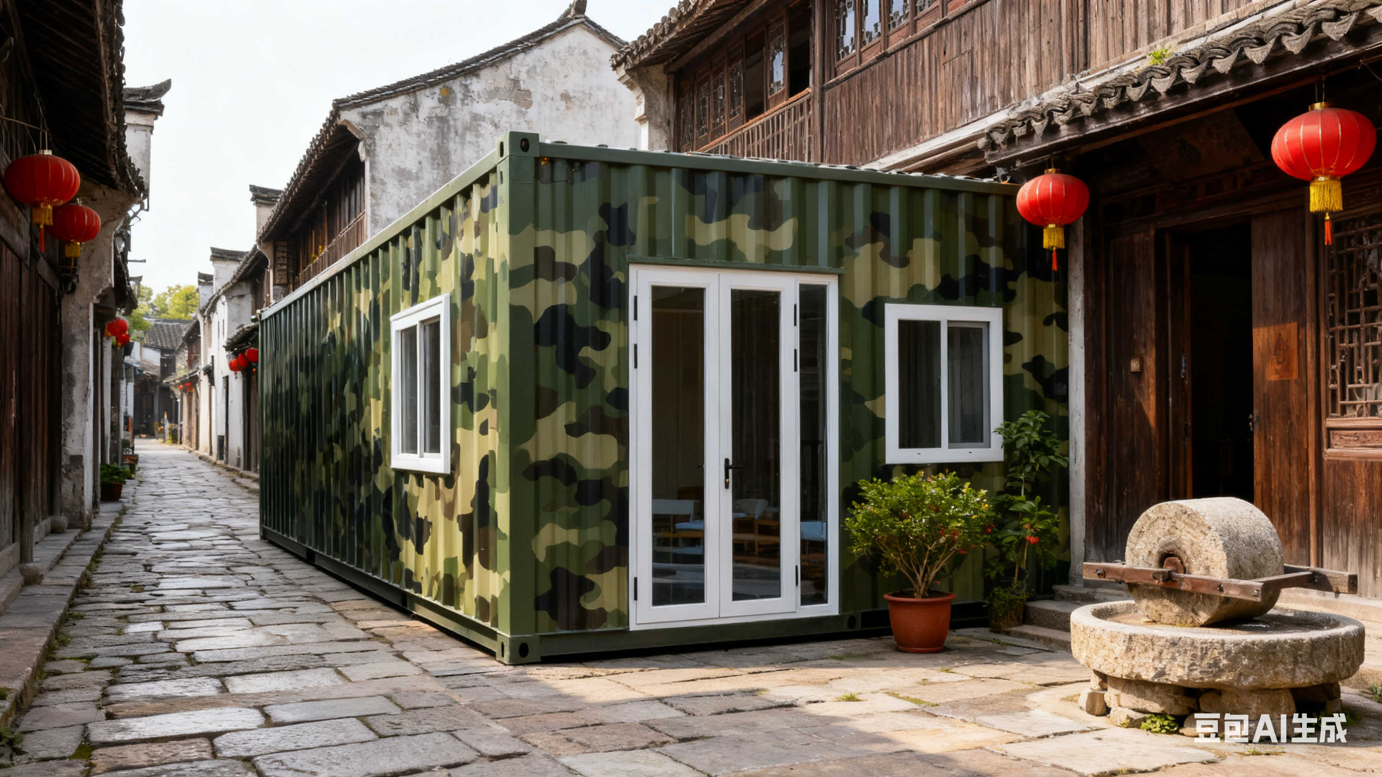 Quality 18mm Fireproof Cement Fiber Floor Foldable 20ft Container 37 Square Meters Floor Area Galvanized Frame for sale