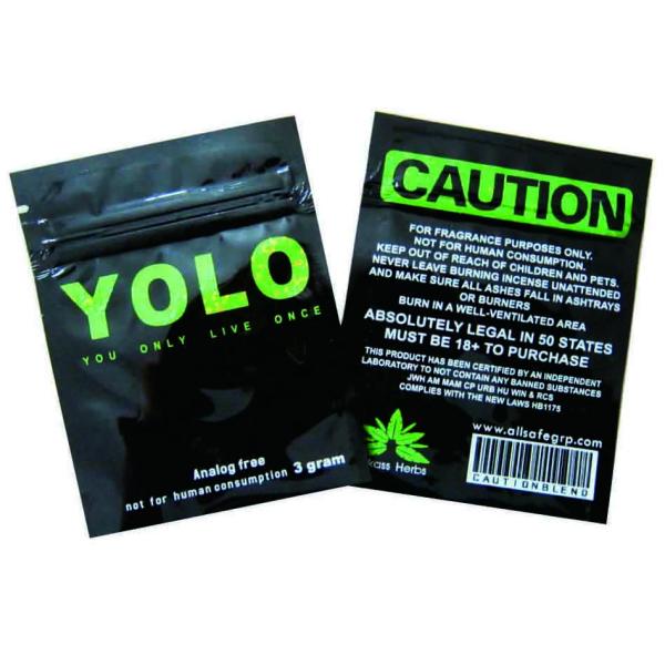 plain mylar zipper bags for spice , herbal incense bag with zipper