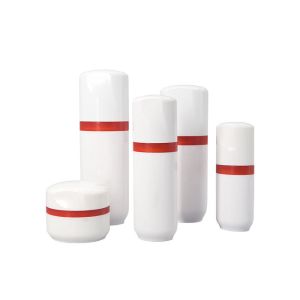 White and Red PETG 25g 45g Cream Jar 30ml 50ml 80ml 100ml 120ml Lotion Bottle