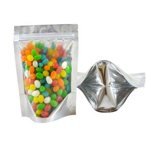 7g Resealable Aluminum Bags Holographic Gravnre Print Side Gusset Pouch
