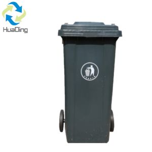 120 litre medical plastic pedal waste bin rubber wheel