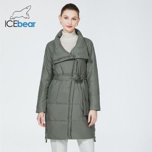 Knee Length Long Down Jacket Woman Winter Coat Oblique Flap Design With