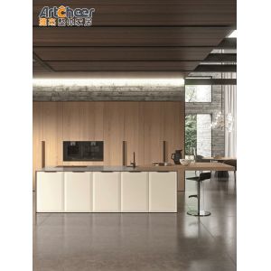 Modern Particleboard Inox Storage Industrial Stainless Steel Kitchen Cabinet