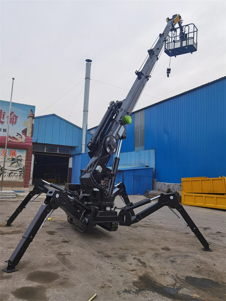 High Quality Mobile Electric Mini Knuckle Boom Spider Crane Basket 5ton Price