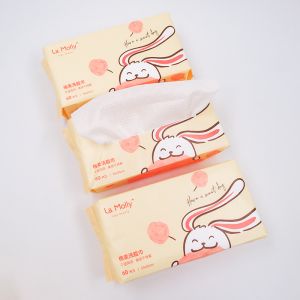 China Dot Embossed 18cmx20cm Disposable Facial Towel 60gsm on sale