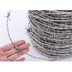 Quality Us Standard Galvanized Barbed Wire 4 Points 5&quot; Spacing Class 1 for sale