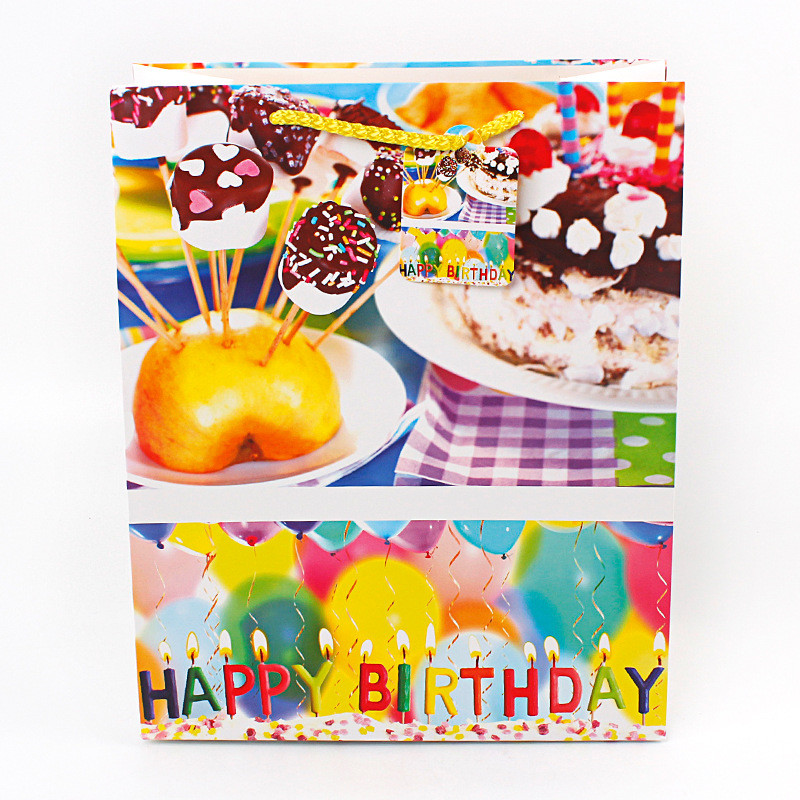 China Custom paper shopping bags logo coated birthday present paper bag on sale