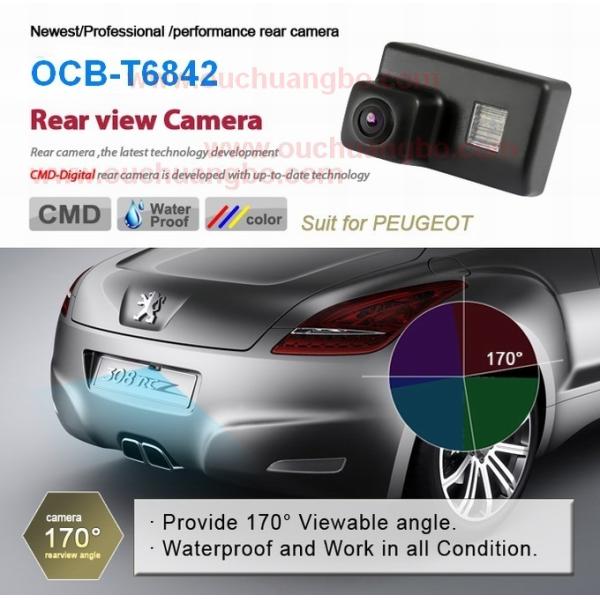 Ouchuangbo in stock New Special parking camera night vision for Peugeot 207 206 307 407 very cheaper price