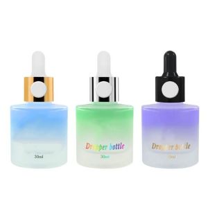 30ml 20ml 15ml Button Dropper Bottle Cosmetic Packaging Essential Oil Glass