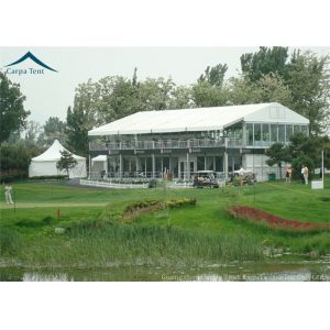 Business Fire Proof Large Steel Frame Tents Temporary 10mx25m Space