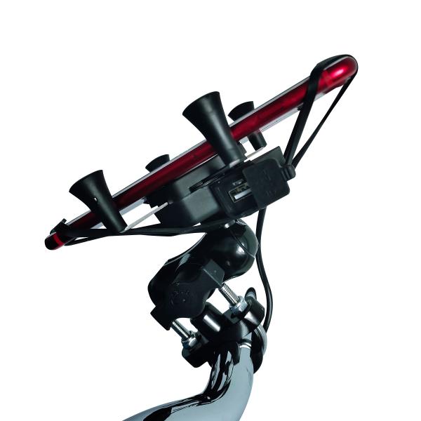OEM Motorcycle Cell Phone Bracket , RoHS 0.5KG Bike Handle Mobile Stand