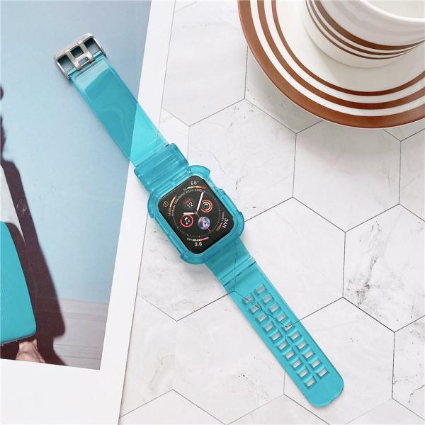 Buy Transparent Integrated TPU Silicone Watchband Width 23mm Protective Shell at wholesale prices