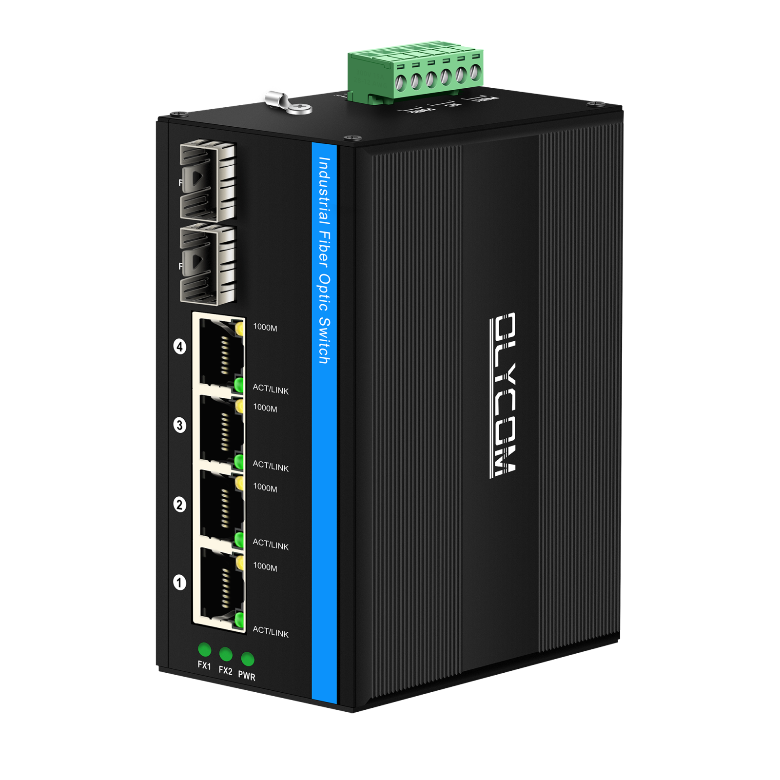 Solar Poe Switch industrial ethernet switch Support DC12/24/48V 4 POE Ports