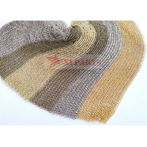 PVD Finished Copper Weld Ring Mesh Facade