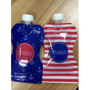 Leakproof Reusable Baby Food Pouches with Bottom Double Zipper