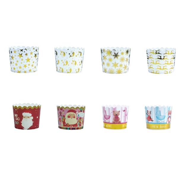 Buy Decorative Food Grade Christamas Paper Cupcake Case Muffin Liners Mini Cupcake Wrappers at wholesale prices