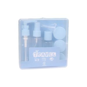 50ml 7pcs Set Plastic Travel Set Bottle Zipper Bag Set Cosmetic Container Spray