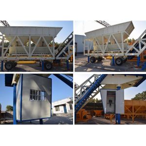 Automatic Heavy Construction Machinery Mobile Concrete Batching Plant With 100t