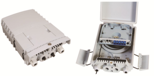 Plastic fiber optical distribution box,274X175X82mm,wall/Pole-mounted,IP65