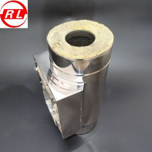 Black Powder Coating 0.016" 22G Spigot Stove Pipe Cleanout Tee