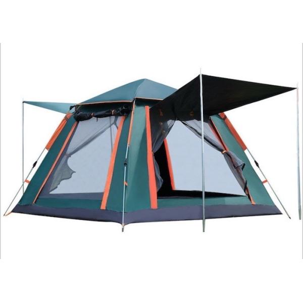 Outdoor 205*205*135cm Green PU2000MM 210T Polyester Water Resistant Automatic