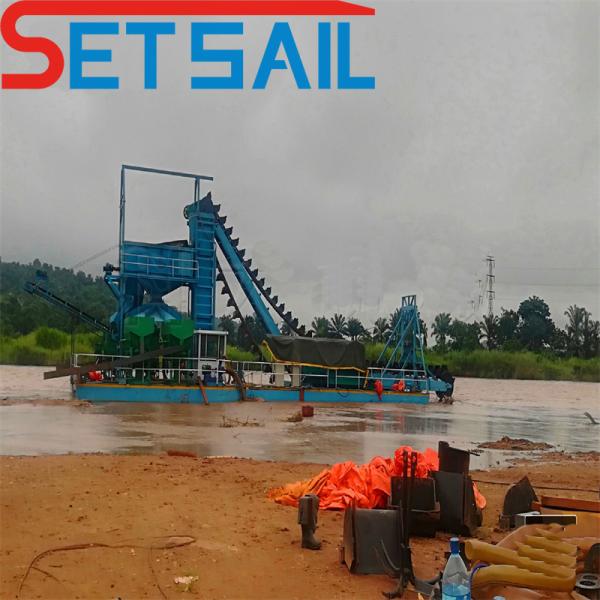 Customized River Diamond Excavation Bucket Chain Gold Dredger