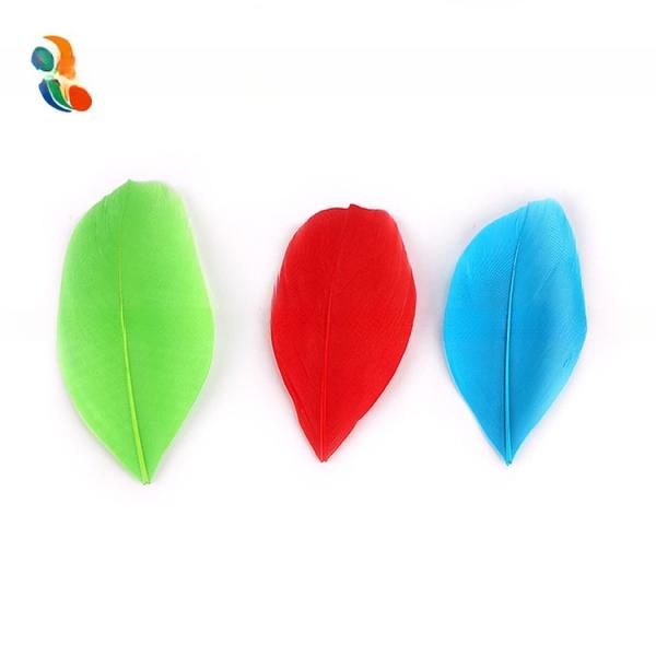 4-6cm Stripped Carnival Costume Feathers , Goose Nagoire Feather Eye Catching Designs