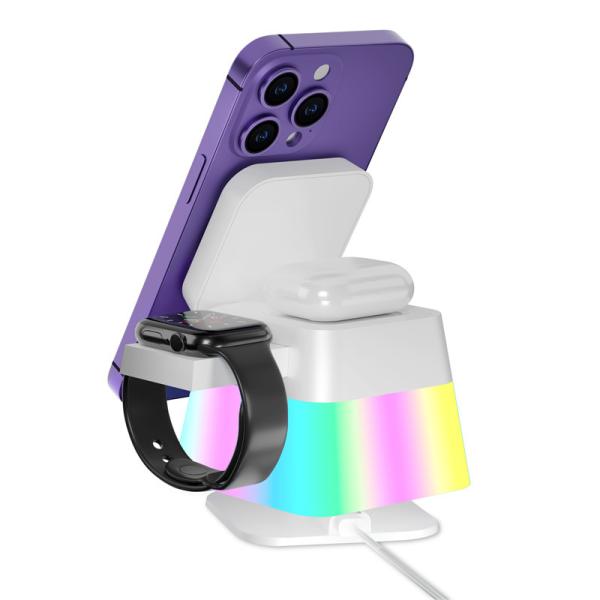 Multifunctional 4 In 1 Wireless Charging Station With Rotational Body And