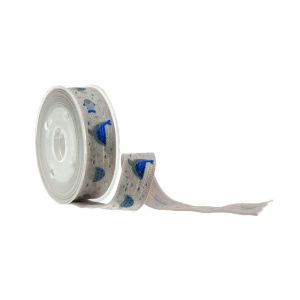 Beige Elastic Stretch Ribbon , Sea Animal Printing Flat Elastic Ribbon