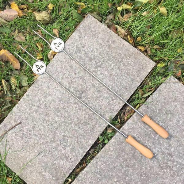 Buy 45ccm BBQ Roasting Sticks Retractable 31cm Telescoping Forks at wholesale prices