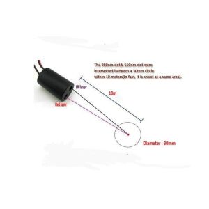 Red and IR 2-in-1 Double Lens Dot Laser Module For Electrical Tools And Leveling
