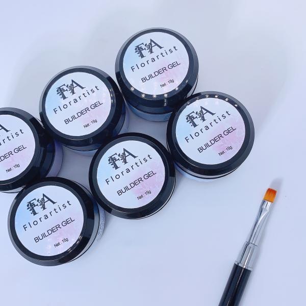 15g Hard Gel Polish Custom Logo UV Gel Soak Off Long Lasting Resin Solid Builder