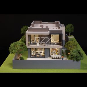 Quality 1:50 Scale Realistic Villa Model with LED Lighting for sale