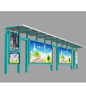 Buy cheap Metal Bus Shelter Stop with Advertising Light Box Billboard from wholesalers