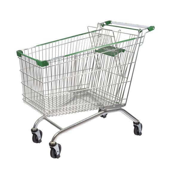 Buy Customized Green 240L European Supermarket Shopping Cart Manufacturer Wholesale at wholesale prices