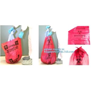 Plastic biohazard infectious waste Dustbin liner, Autoclave Biohazard Bags, High