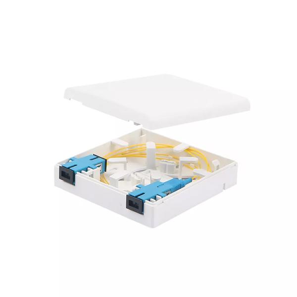 Buy Fiber Termination Box 2 Ports SC Simplex / LC Duplex Adapter Wall Plate 2F Fiber Face Plate Socket at wholesale prices