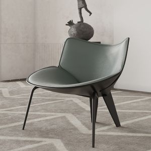 China Fashionable Living Room Leather Moon Chair Italy Luxury Designer on sale